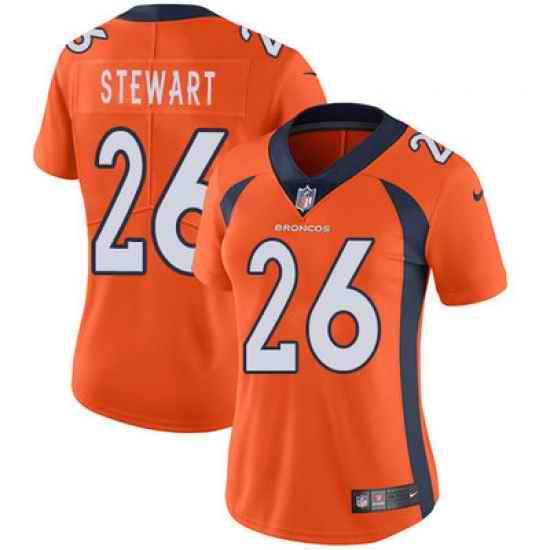 Nike Broncos #26 Darian Stewart Orange Team Color Womens Stitched NFL Vapor Untouchable Limited Jersey